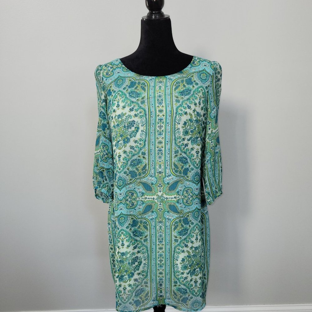 A.N.A. Paisley Print Shift Dress M